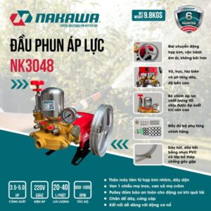 Đầu Xịt Áp Lực Cao Áp Nakawa NK-3048 (3HP)